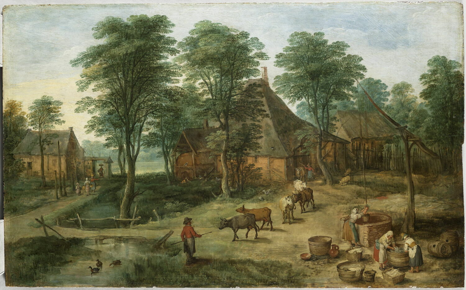 Cour de ferme, Brueghel, Jan II, Début du XVIIe siècle (1600 - 1640)