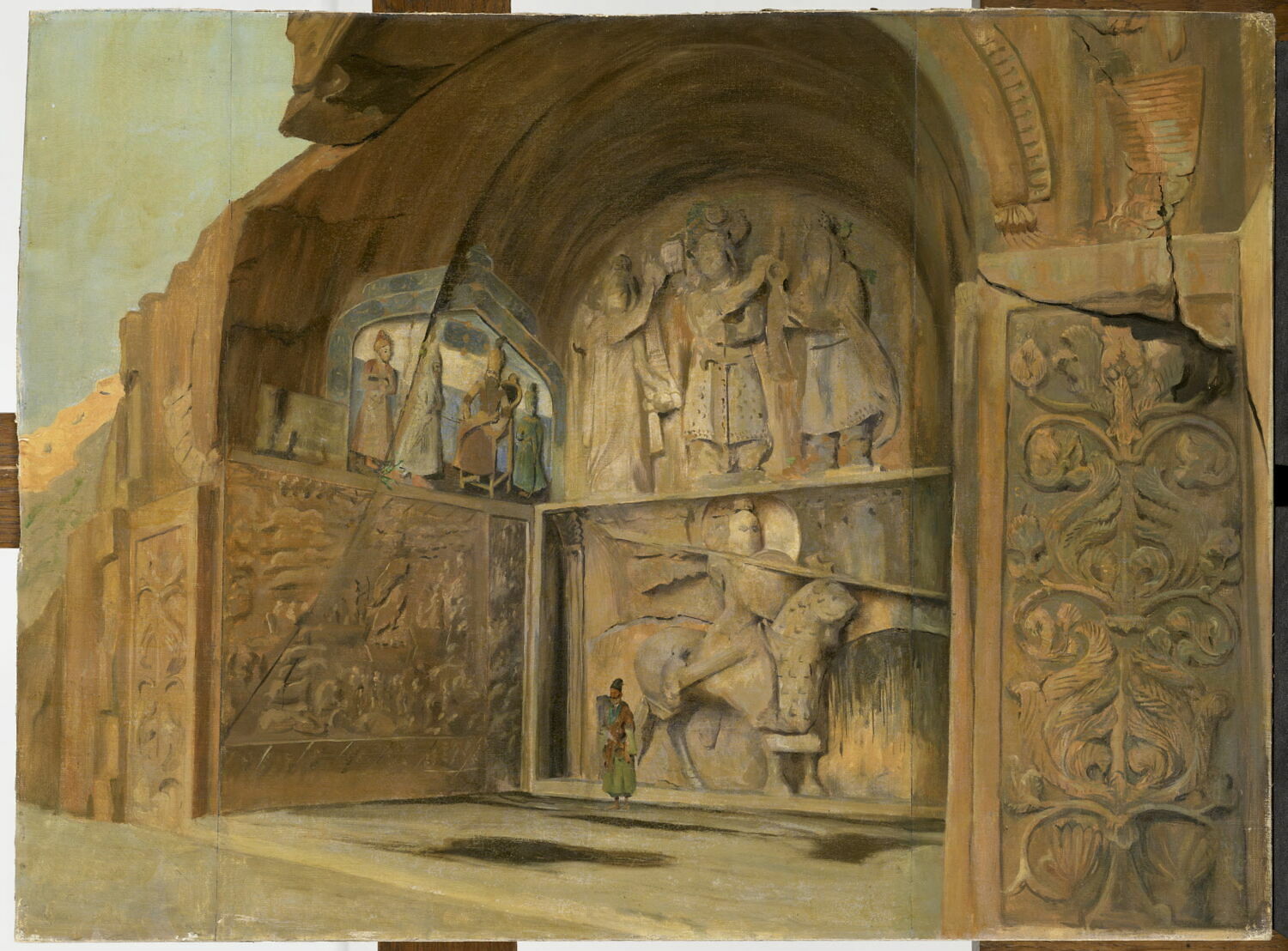 Intérieur de la grotte de Tagh-è-Bostan, Bondoux, Jules-Georges, Début du XXe siècle (1902 - 1903)