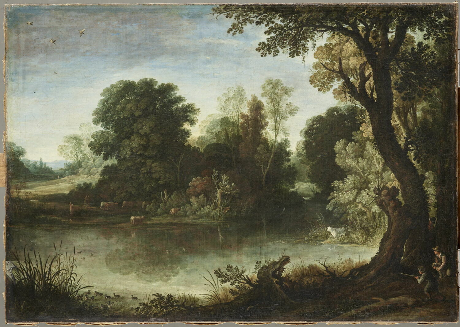 Chasseurs au bord d'un étang, Bril, Paul, Fin du XVIe siècle - début du XVIIè siècle (1624)