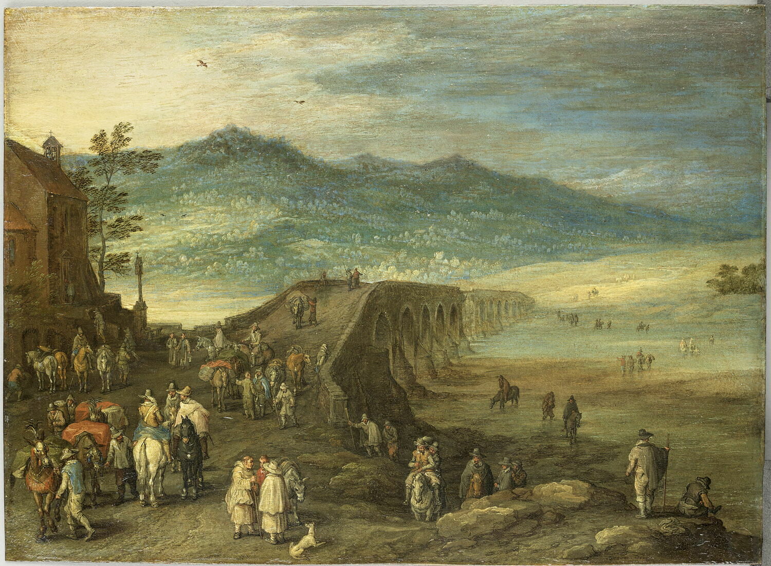 Le pont de Talavera, Brueghel, Jan I, Fin du XVIe siècle - début du XVIIè siècle (1610)