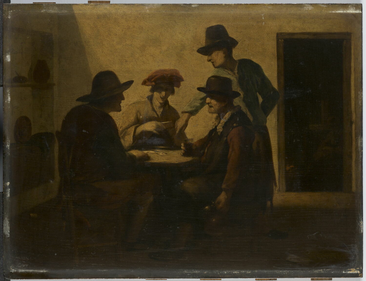 Une partie de cartes, Berckheyde, Job, 2e moitié du XVIIe siècle (1650 - 1700)