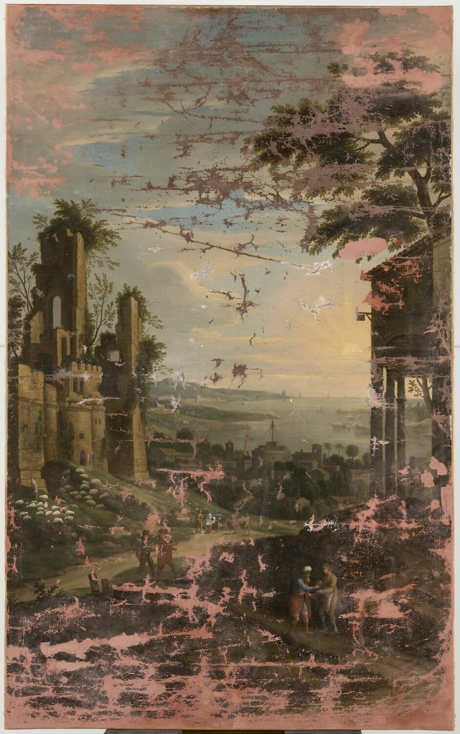 Paysage avec ruines., Anonyme, XVIIIe siècle (1700 - 1800)