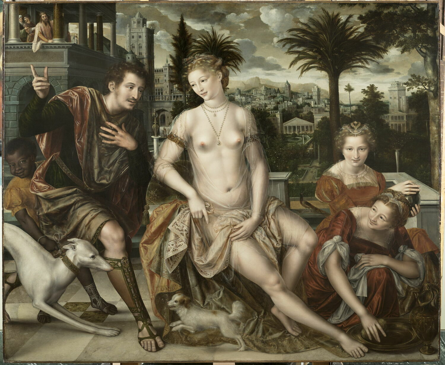David et Bethsabée, Massys, Jan, 3e quart du XVIe siècle (1562)