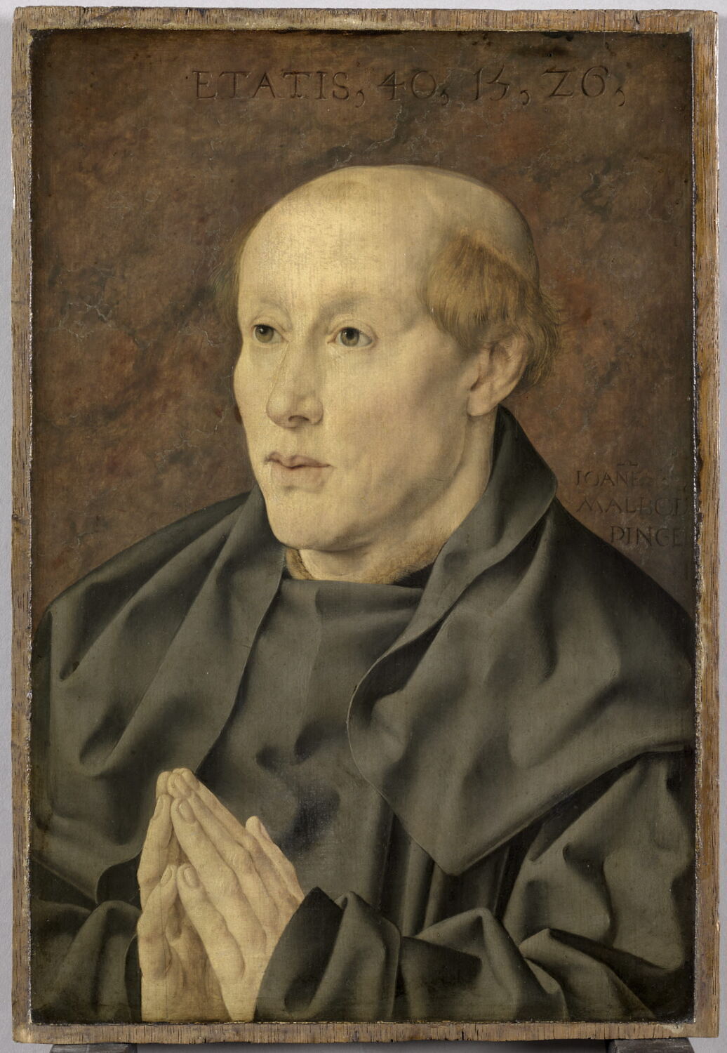 Portrait de bénédictin (?) âgé de quarante ans, en prière, Gossaert, Jan, Début du XVIe siècle (1526)