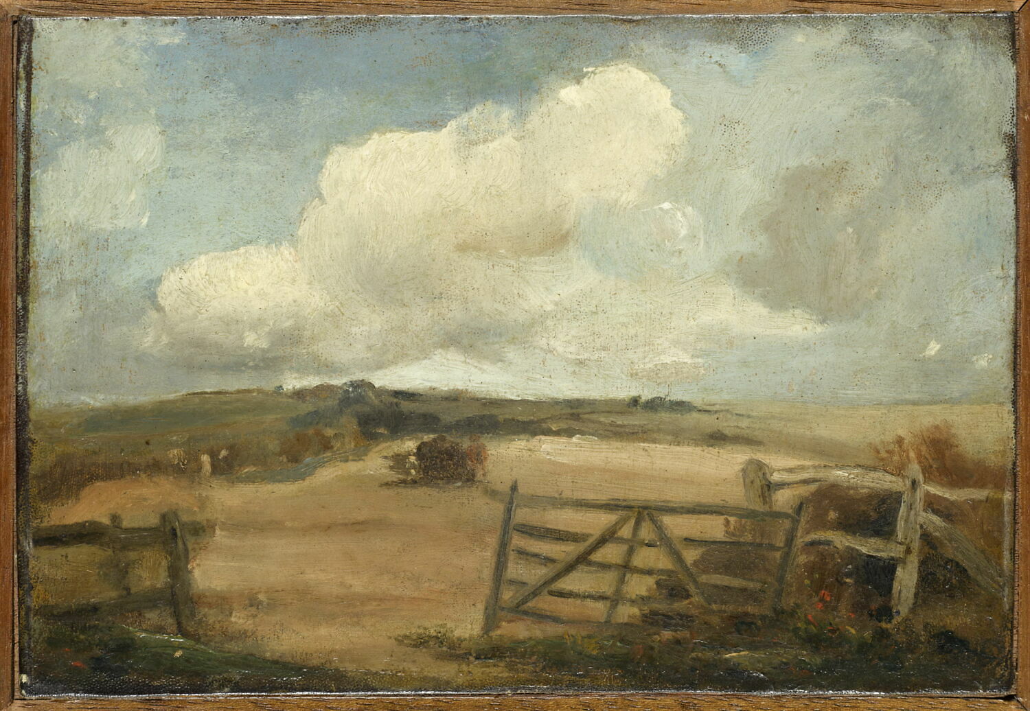 Paysage avec un champ et une barrière, Constable, John, XIXe siècle (1826)