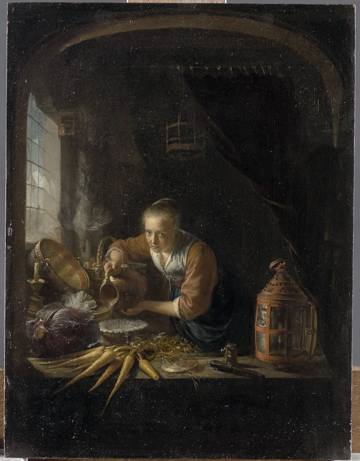 La Cuisinière hollandaise, Dou, Gerard, 2e quart du XVIIe siècle (1647)