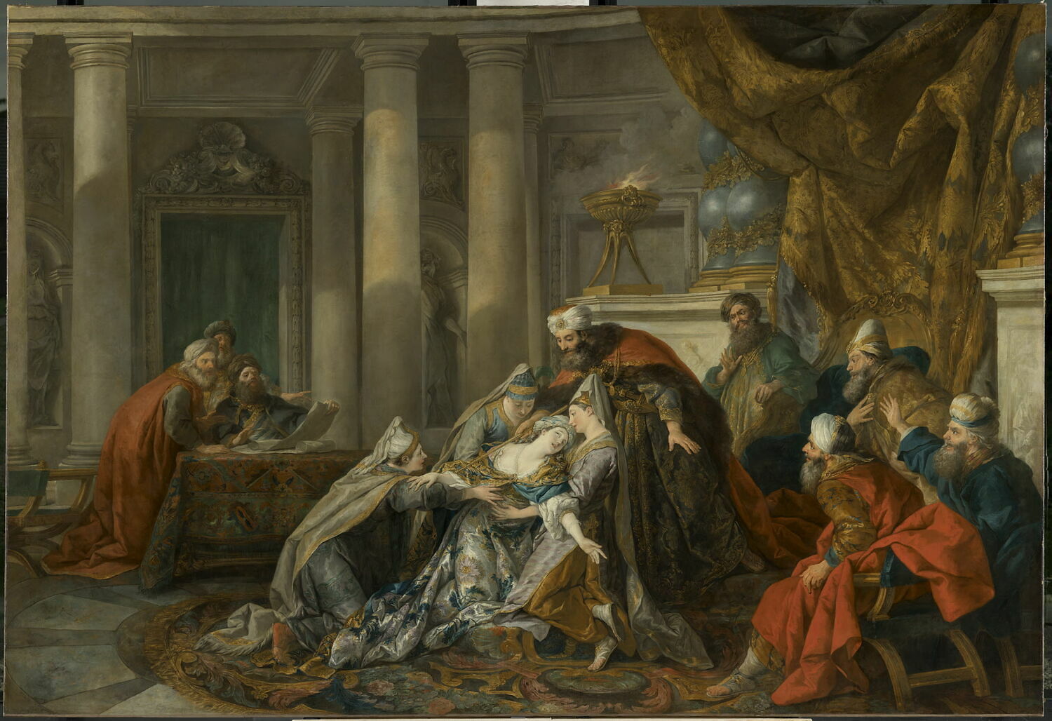 L'Evanouissement d'Esther, Troy, Jean-François de, 2e quart du XVIIIe siècle (1737)