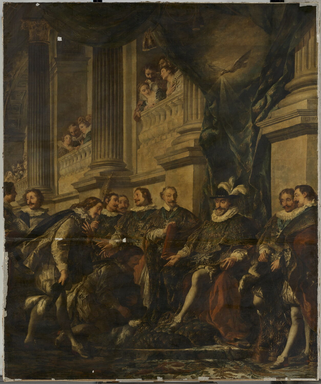 Premier chapitre de l'Ordre du Saint-Esprit tenu par Henri IV dans l'église du couvent des Grands-Augustins à Paris (8 janvier 1595), Troy, Jean-François de, 2e quart du XVIIIe siècle (1732)