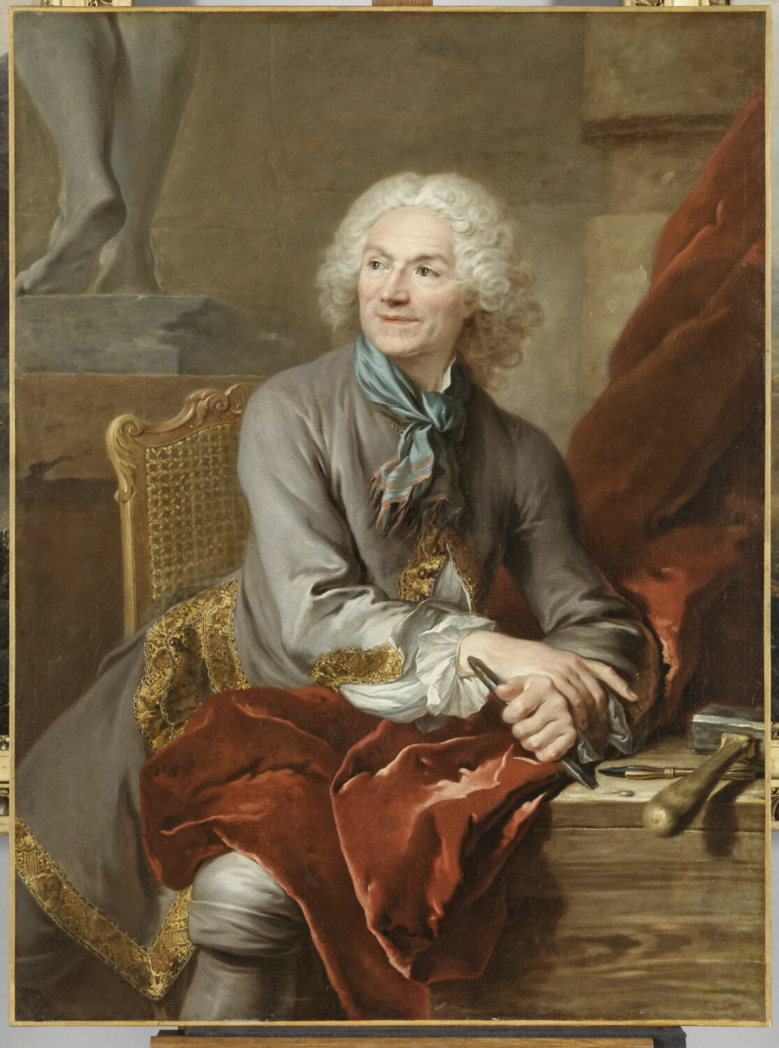 Jean-Louis Lemoyne (1665-1755), sculpteur, Tocqué, Louis, 2e quart du XVIIIe siècle (1734)