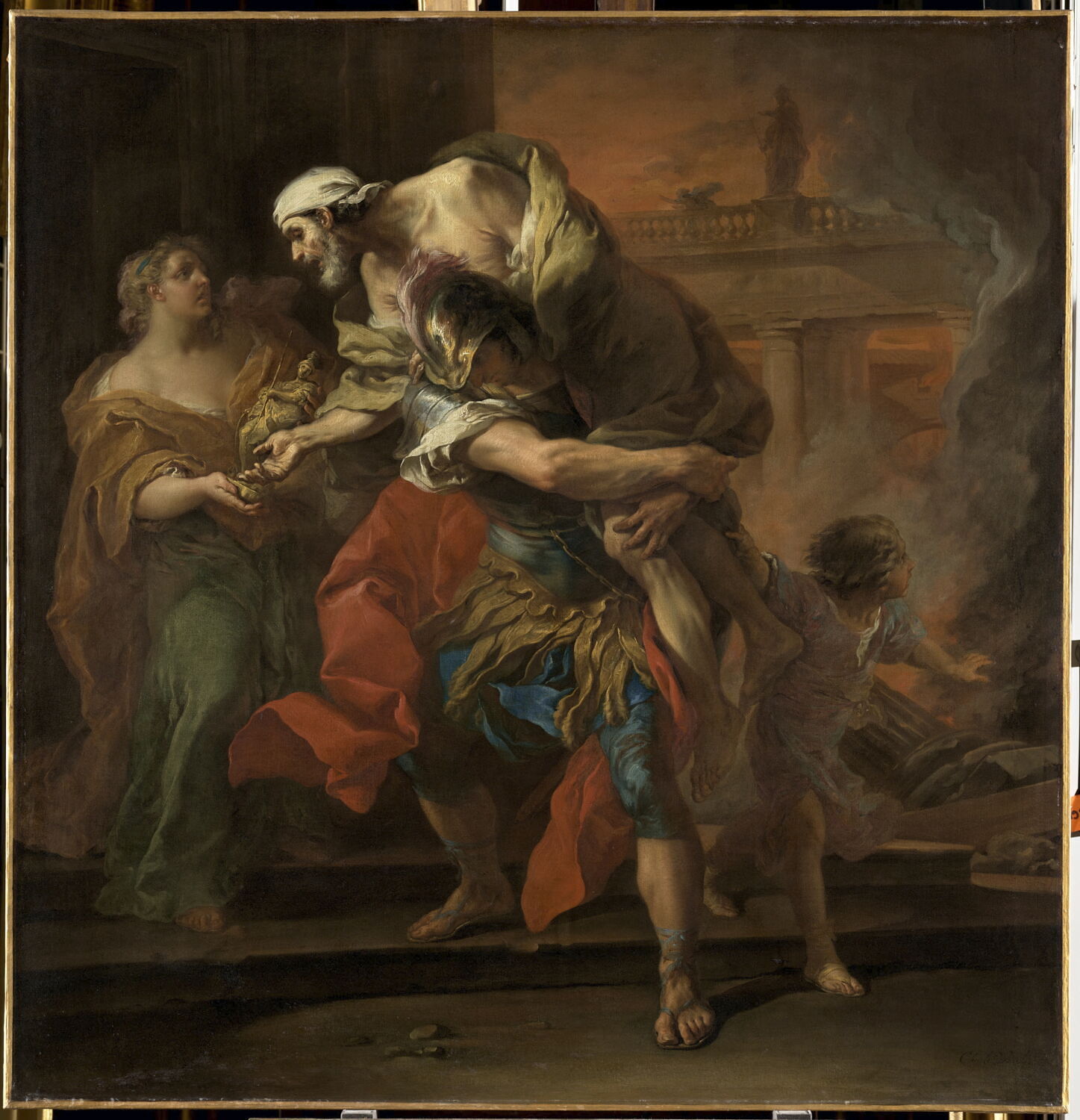 Énée portant Anchise, Van Loo, Charles-André, 2e quart du XVIIIe siècle (1729)