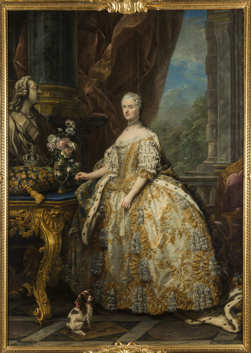 Marie Leszczinska, reine de France (1703-1768), Van Loo, Charles-André, 2e quart du XVIIIe siècle (1747)