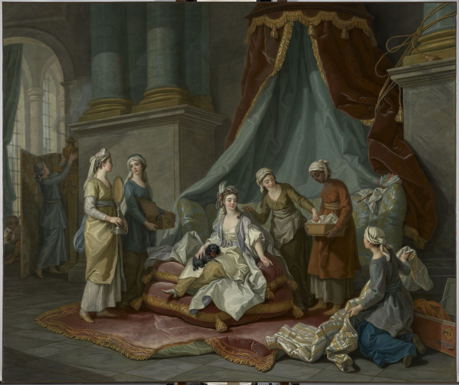 La Toilette d'une sultane, Van Loo, Charles-Amédée, 3e quart du XVIIIe siècle (1774)