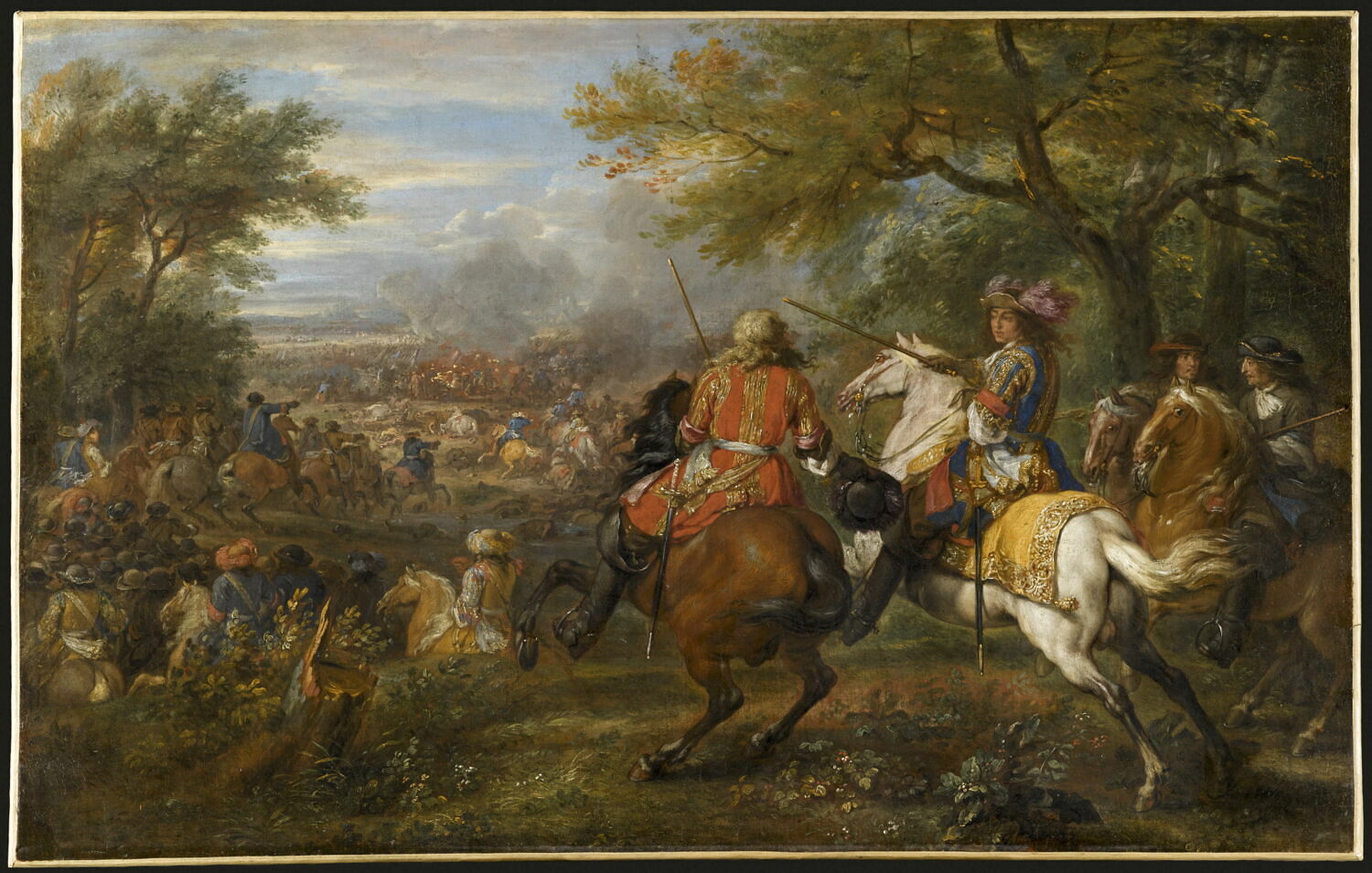 Défaite du comte de Marsin près du canal de Bruges, Van der Meulen, Adam Frans, 2e moitié du XVIIe siècle (vers 1670)