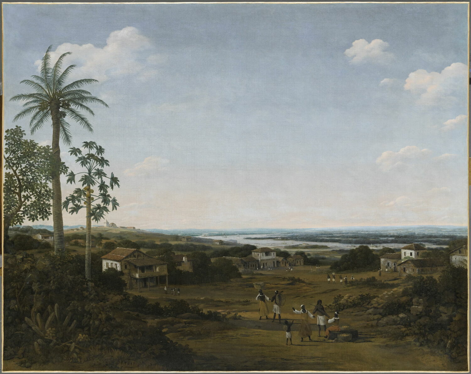 « Trois diverses Maisons, ou Habitations de Labradores qui plantent le sucre » près de la rivière Paraìba, Post, Frans, Milieu du XVIIe siècle (* sinn même bien plus tard (vers 1661-1669)?) (1650 - 1655)
