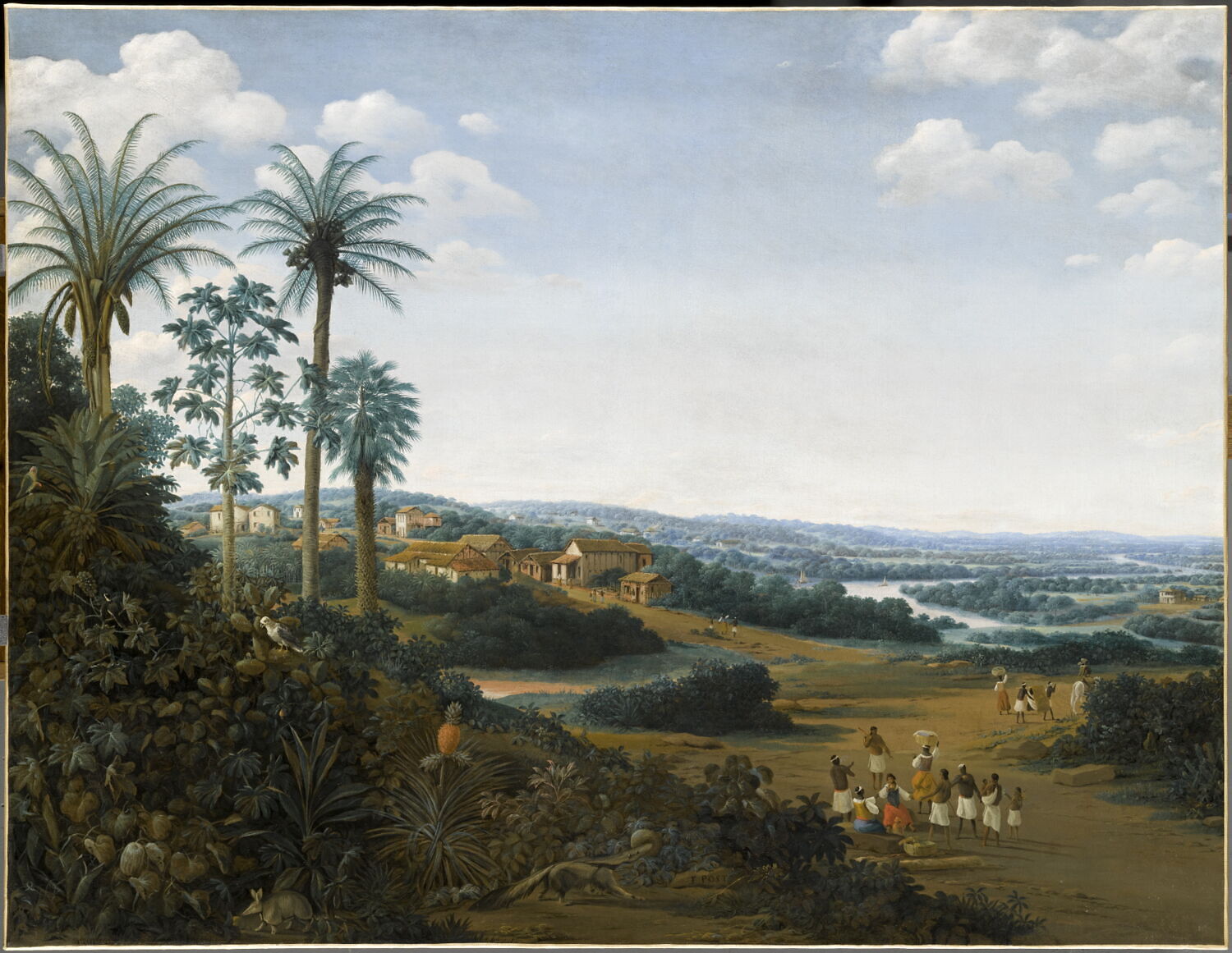 « La demeure d’un labrador » (planteur de canne à sucre), dit auparavant Le Village de Serinhaem (en Pernambouc), Post, Frans, Milieu du XVIIe siècle (* sinon même bien plus tard (vers 1661-1669, selon Corrêa do Lago) (après 1650 - 1655)