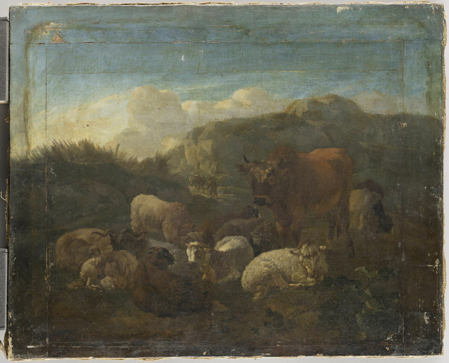 Troupeau dans un paysage sur fond de rochers, Romeyn, Willem, 2e moitié du XVIIe siècle (vers 1660 - 1670)