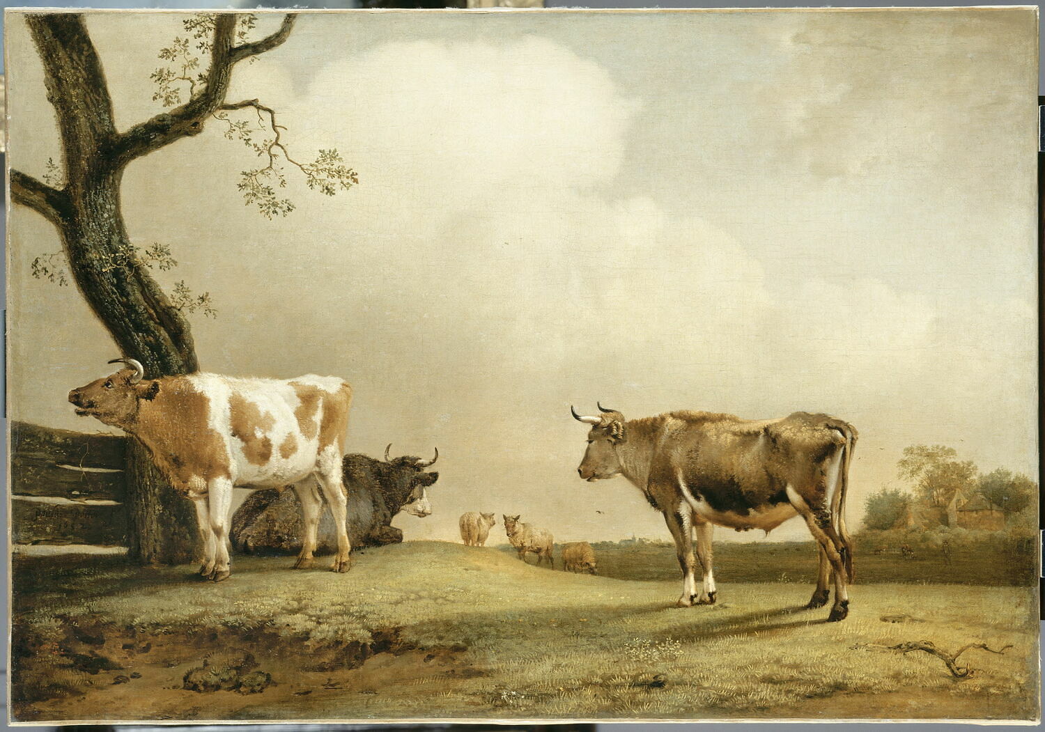 La Prairie ou Trois bœufs dans une vaste prairie, Potter, Paulus, Milieu du XVIIe siècle (1652)