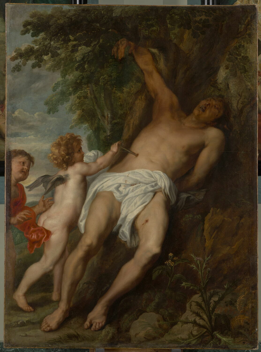 Saint Sébastien secouru par les anges après son supplice, Dyck, Antoon van, 2e quart du XVIIe siècle (vers 1630 - 1632)