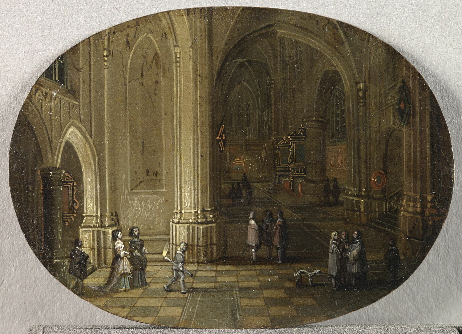 Intérieur d'église. Effet de nuit, Neefs, Pieter II, Milieu du XVIIe siècle (1640 - 1660)