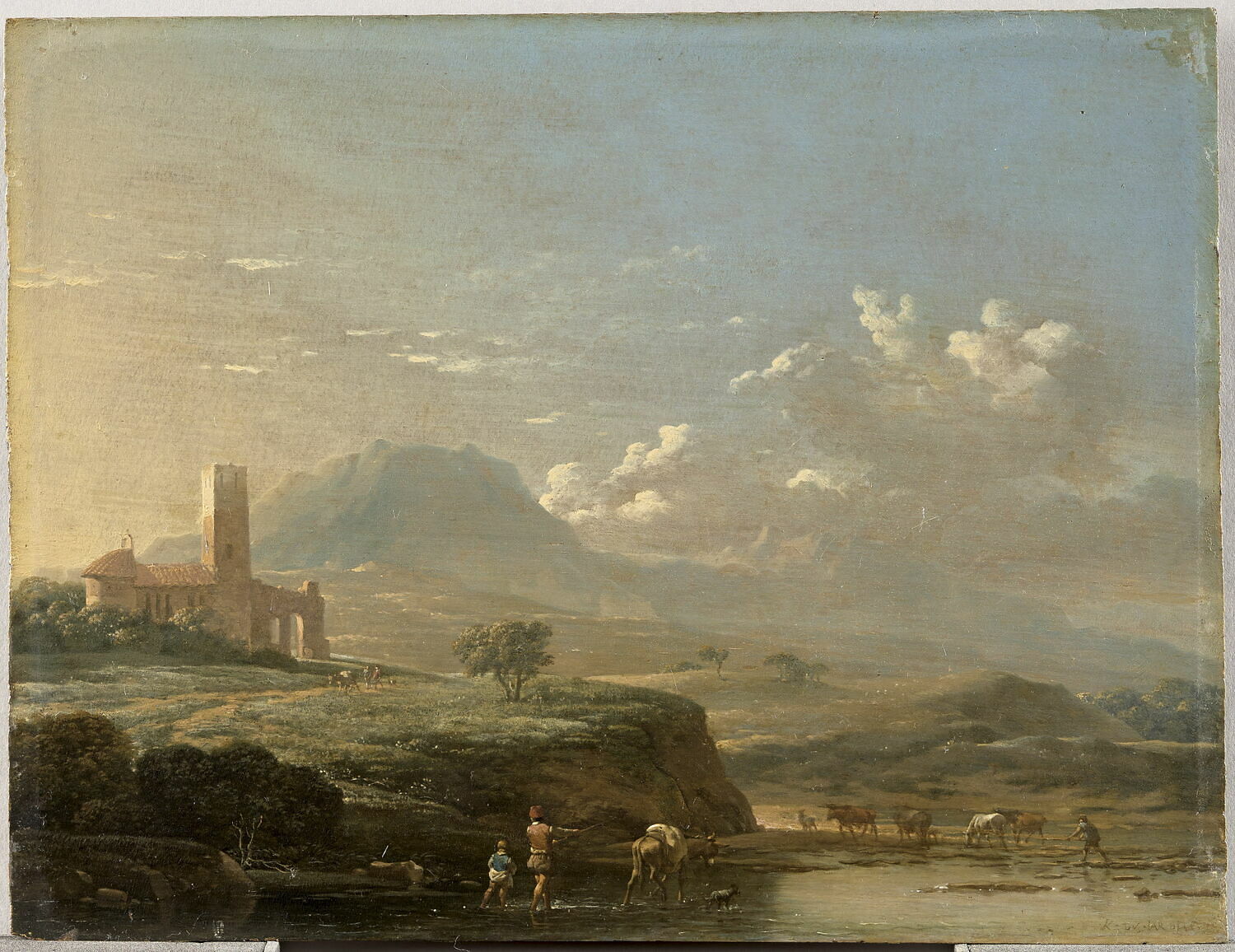 Le Gué. Site d'Italie, Dujardin, Karel, Milieu du XVIIe siècle (vers 1660)