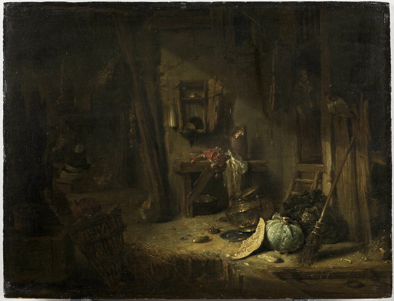 Intérieur d'une cuisine rustique, Kalf, Willem, 2e quart du XVIIe siècle (1642 - 1643)