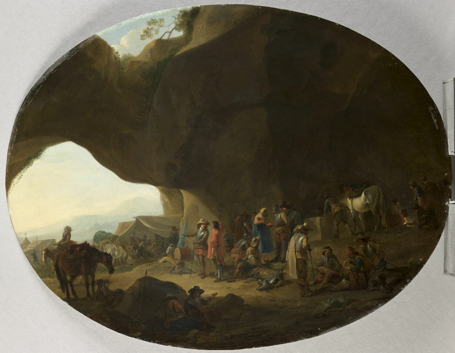 La Halte militaire, avec une diseuse de bonne aventure, Miel, Jan, Milieu du XVIIe siècle (1640 - 1660)