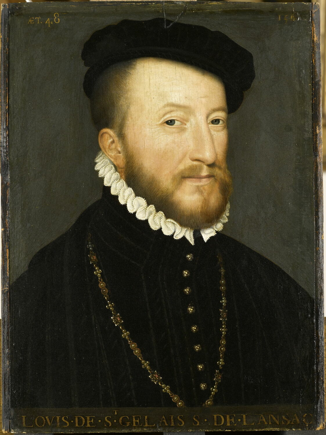 Louis de Saint-Gelais, seigneur de Lansac (av. 1515/13-1589), gouverneur de François II et de Charles IX, surintendant de la maison de Catherine de Médicis., Clouet, François, 3e quart du XVIe siècle (1550 - 1575)