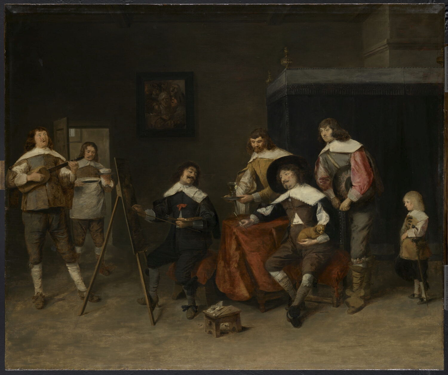 Peintre faisant un portrait, dit autrefois L'atelier de Craesbeeck, Craesbeeck, Joos van, 1e moitié du XVIIe siècle (1626)