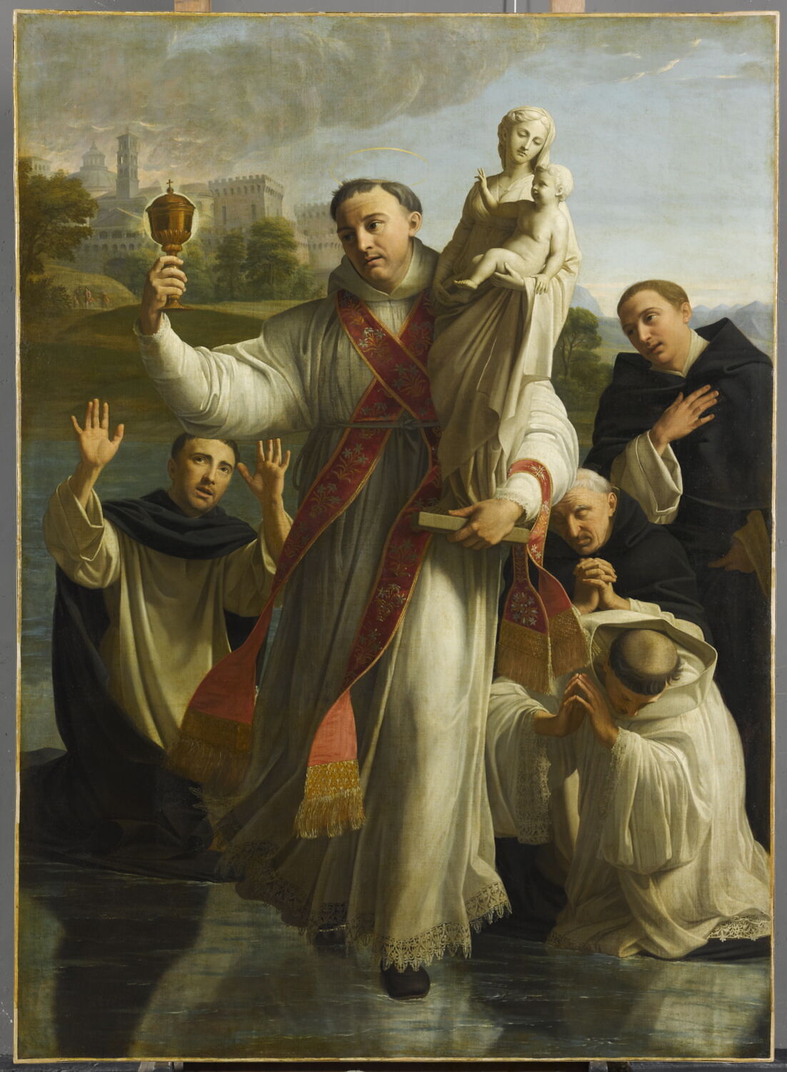 Saint Hyacinthe marchant sur les eaux, Colombel, Nicolas, Fin du XVIIe siècle (vers 1693 - 1694)
