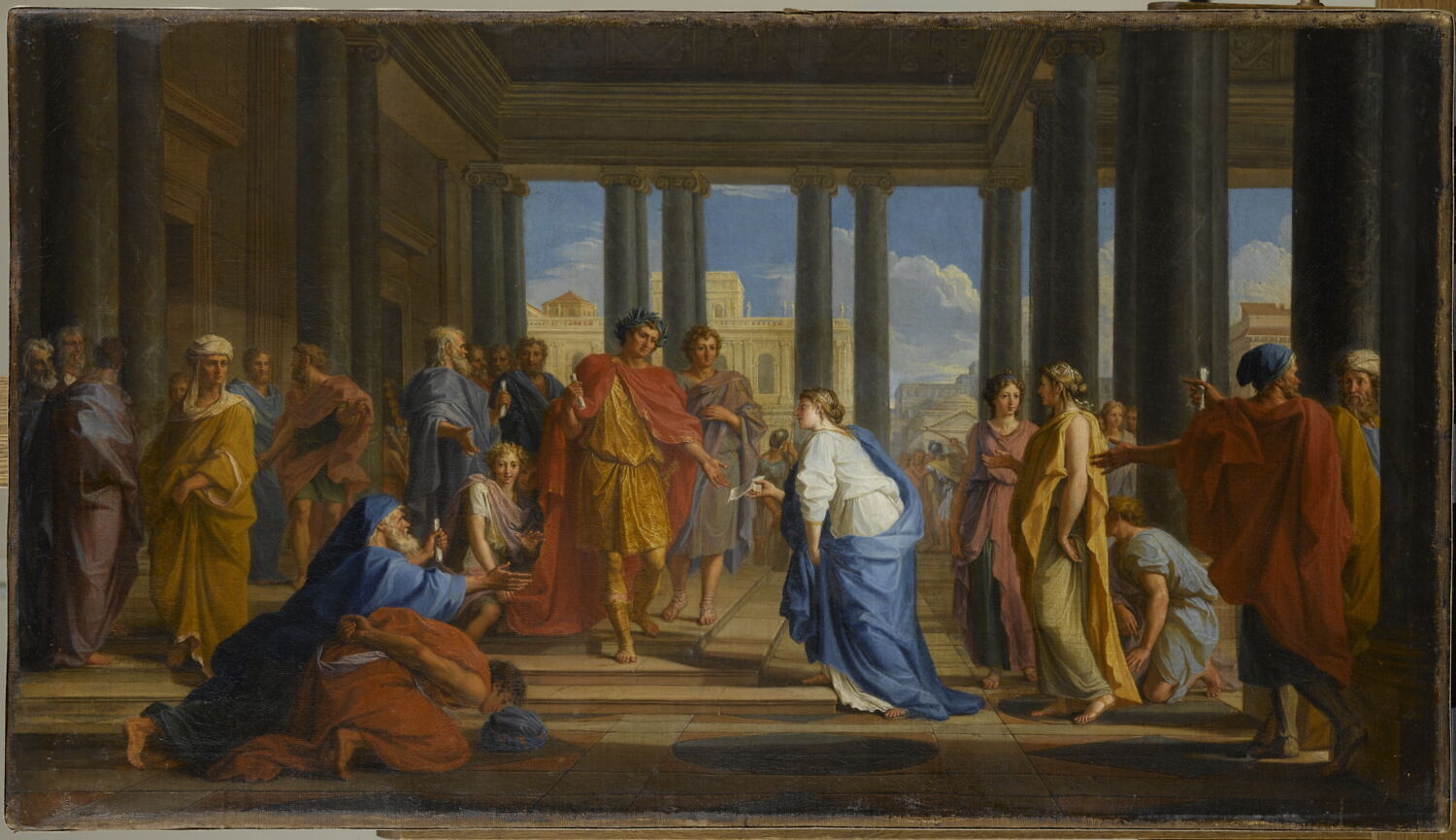 Trajan recevant les requêtes des citoyens romains, Coypel, Noël, 2e moitié du XVIIe siècle (vers 1673)
