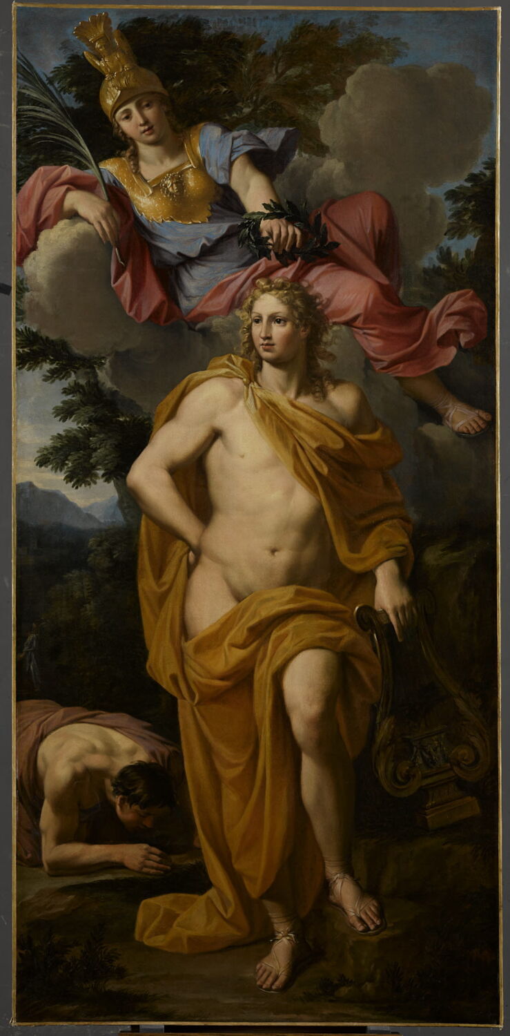 Apollon couronné par Minerve, Coypel, Noël, 2e moitié du XVIIe siècle (1667 - 1668)