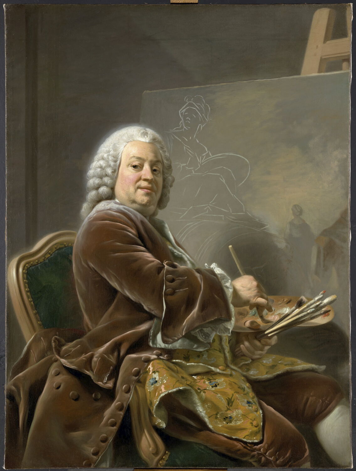 Portrait du peintre Étienne Jeaurat (1699-1789), Roslin, Alexandre, XVIIIe siècle (vers 1753)