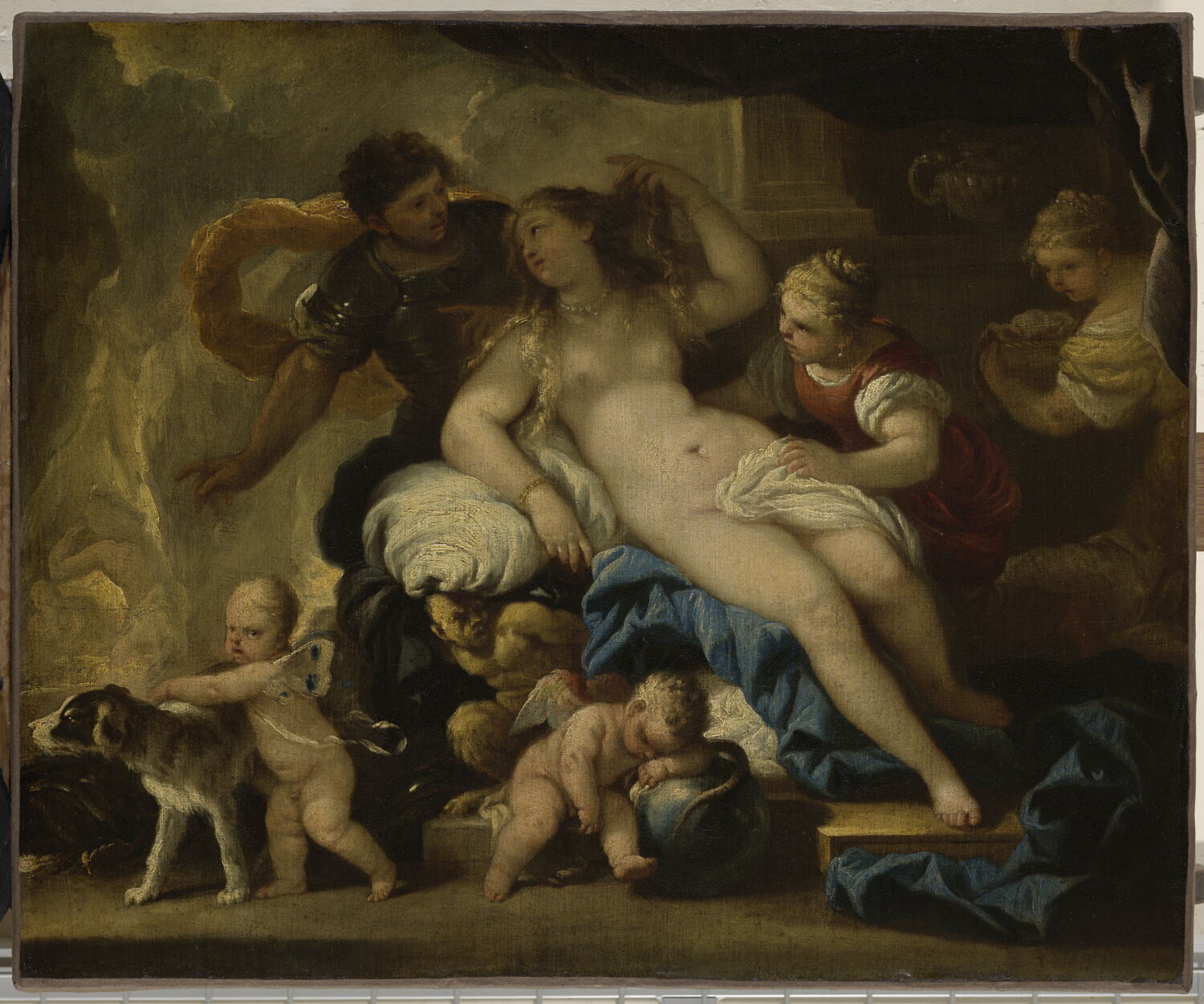 Mars et Vénus dans la forge de Vulcain, Giordano, Luca, 3e quart du XVIIe siècle (vers 1670)