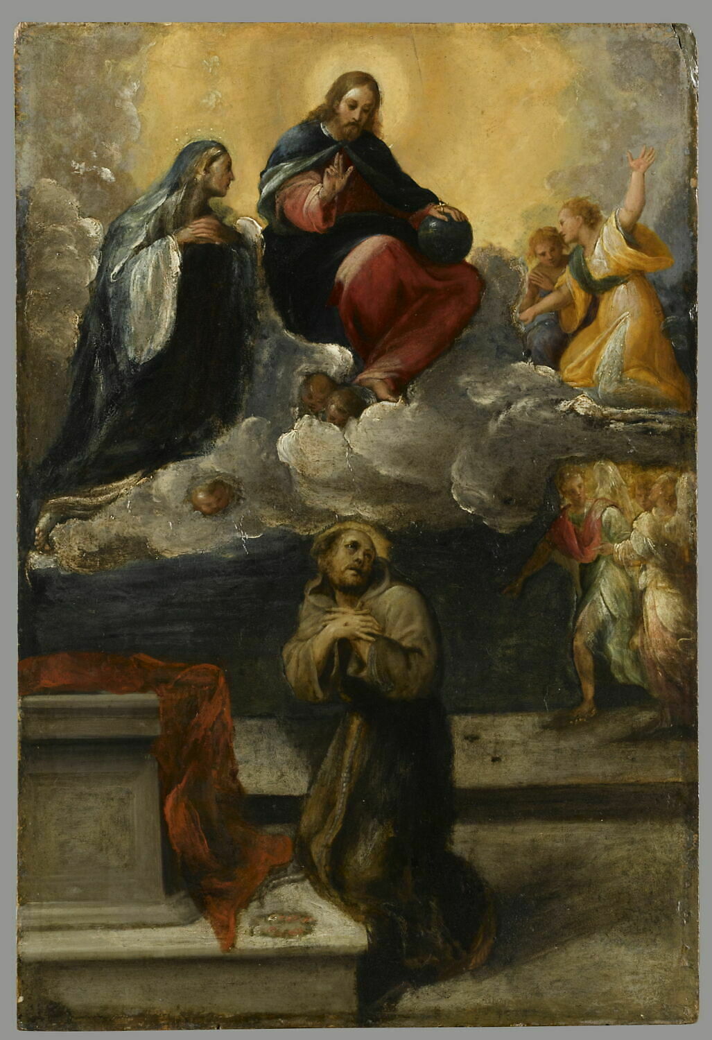 Le Christ et la Vierge apparaissant à saint François d'Assise Louvre