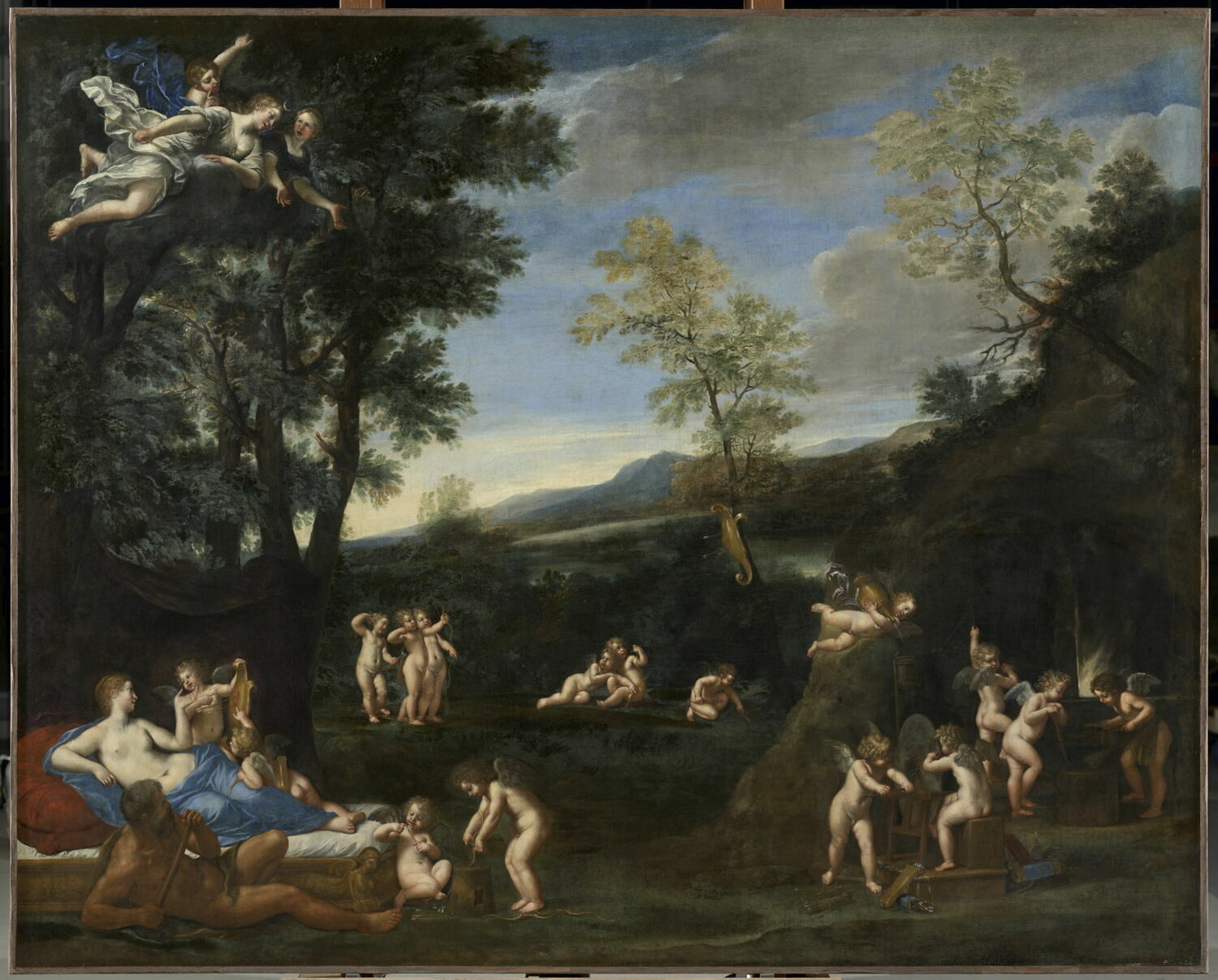 Le Repos de Vénus et de Vulcain, dit aussi à tort Le Feu, Albani, Francesco, 1e tiers du XVIIe siècle (1621 - 1633)