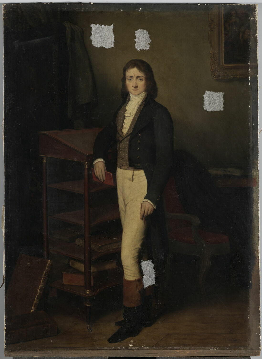 Portrait de jeune homme, Scheffer, Henry, 2e quart du XIXe siècle (1840)