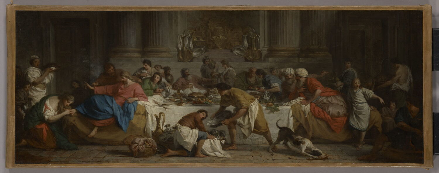 Le Repas chez Simon, esquisse, Subleyras, Pierre, 2e quart du XVIIIe siècle (1737)