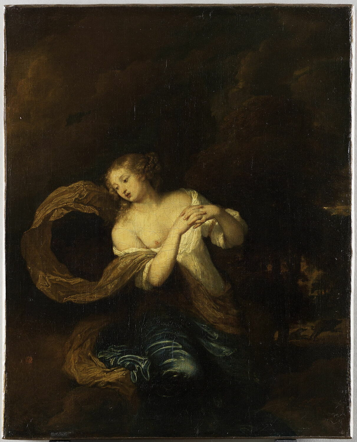 Vénus pleurant Adonis transformé en anémone, Netscher, Constantijn, Fin du XVIIe siècle - début du XVIIIè siècle (vers 1680 - 1690)