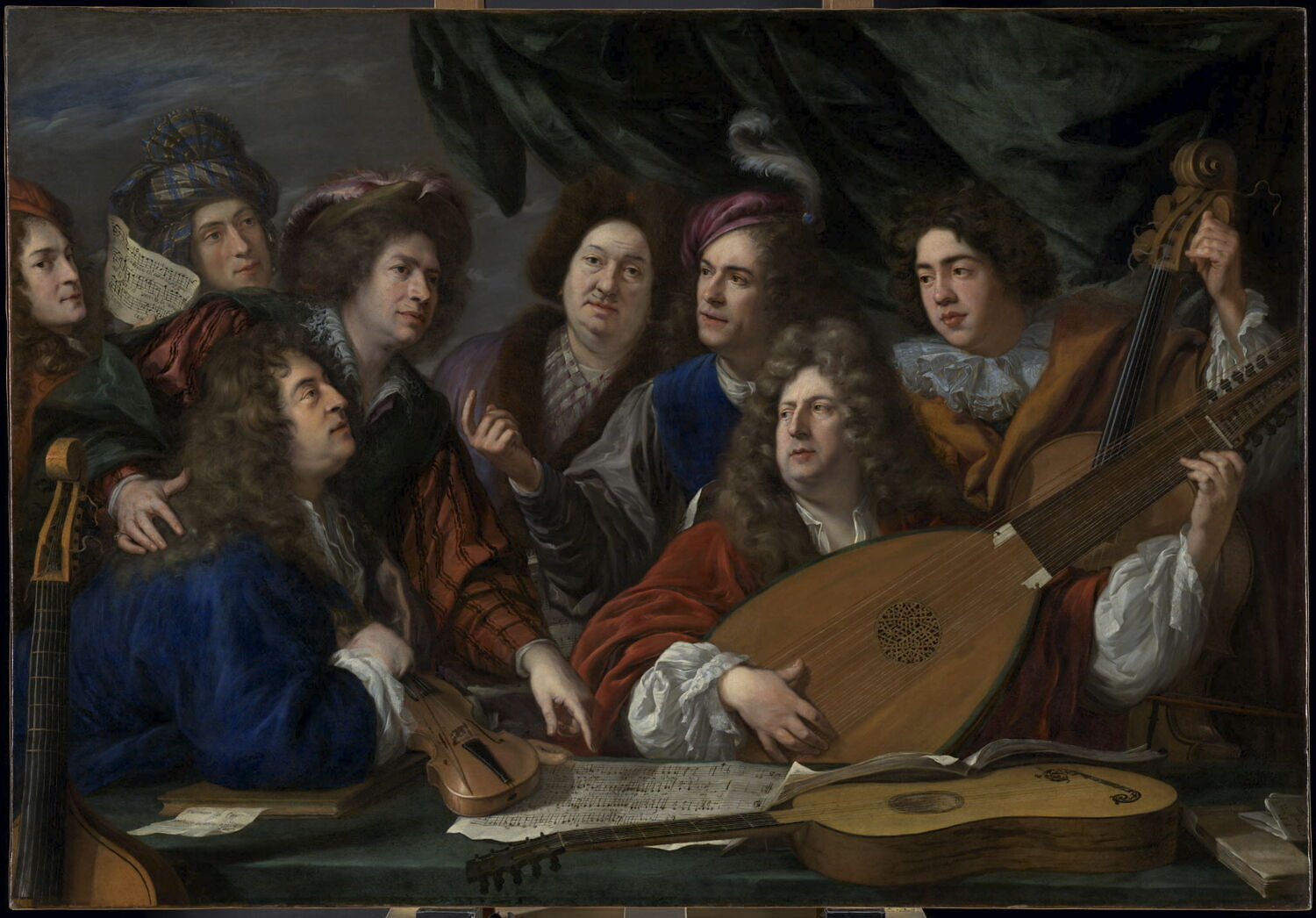 Réunion de musiciens, Puget, François, XVIIe siècle (1688)