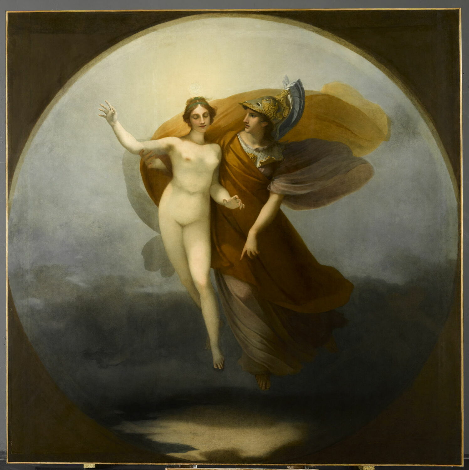 La Sagesse et la Vérité descendent sur la terre et les ténèbres qui la couvrent se dissipent à leur approche, Prud'hon, Pierre-Paul, Fin du XVIIIe siècle - début du XIXè siècle (1796 - 1798)