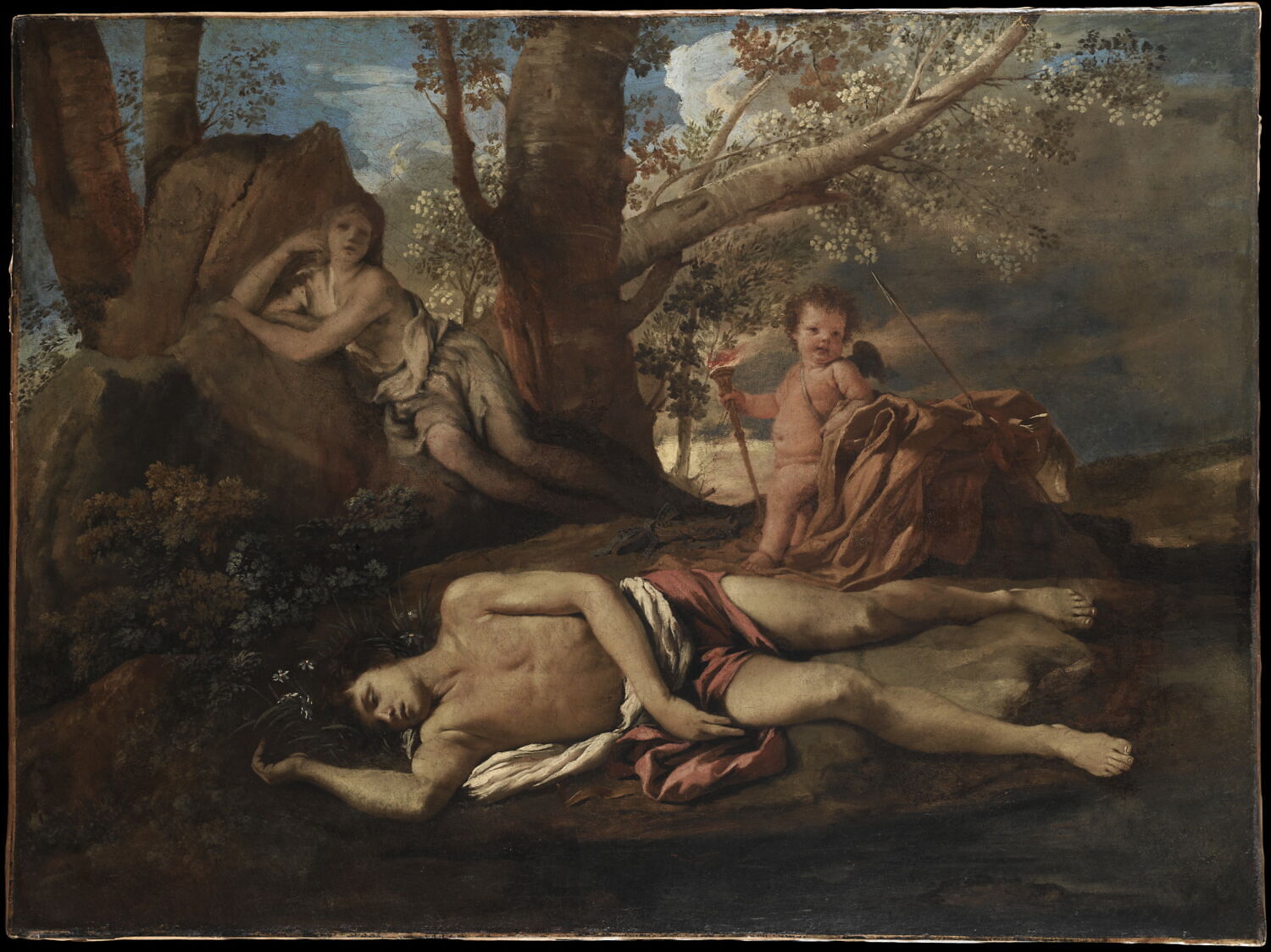 Echo et Narcisse, Poussin, Nicolas, 2e quart du XVIIe siècle (vers 1629)