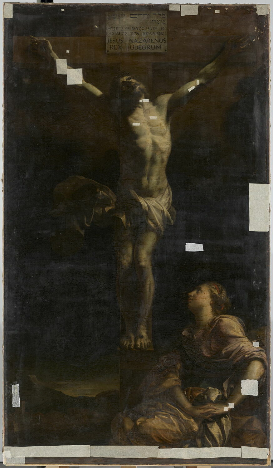 Le Christ en croix et la Madeleine, Rivalz, Antoine, Fin du XVIIe siècle - début du XVIIIè siècle (vers 1713)