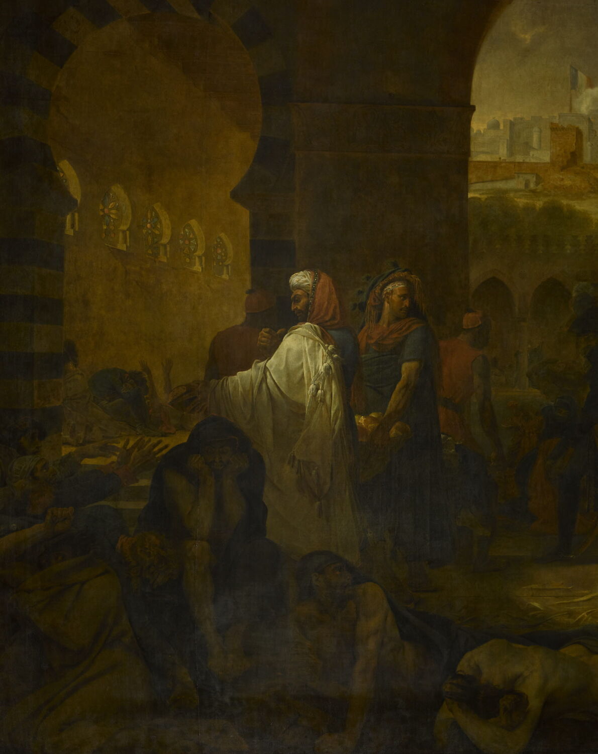 Bonaparte Visitant Les Pestiférés De Jaffa collections.louvre.fr