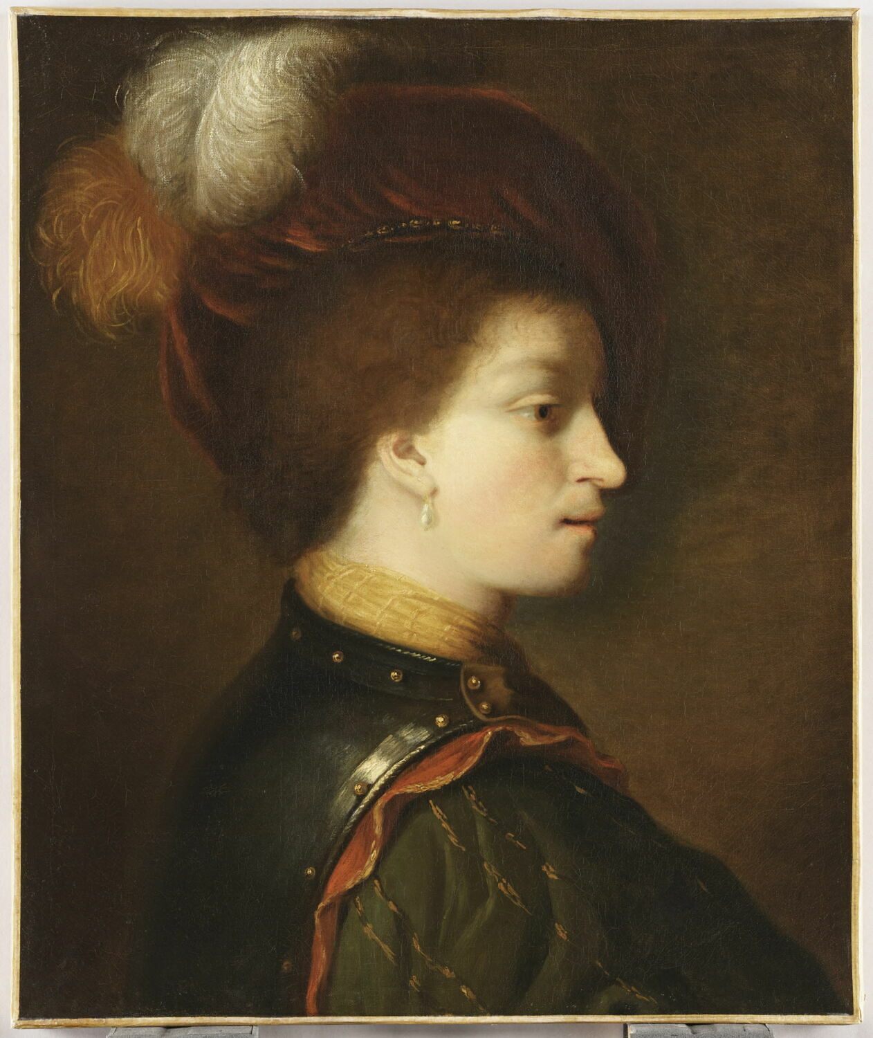 Personnage en costume militaire de fantaisie., Grimou, Alexis, 1e quart du XVIIIe siècle (vers 1710)