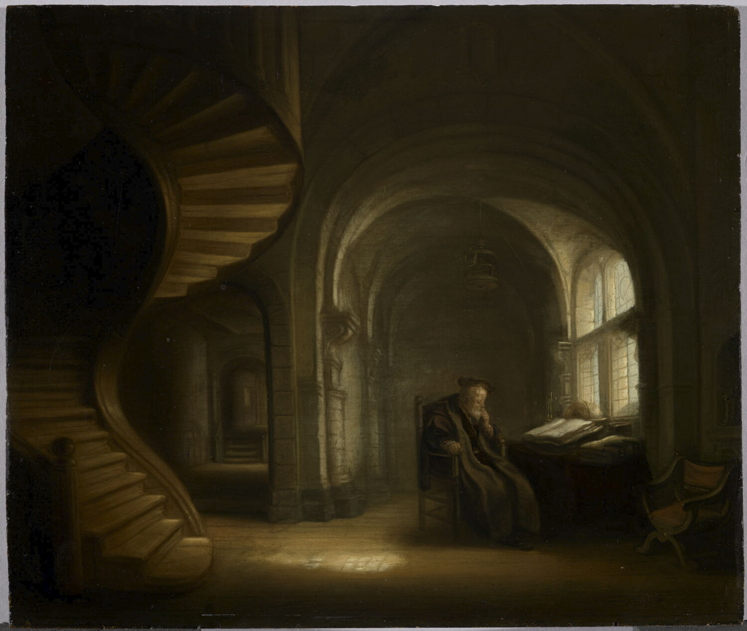 Philosophe au livre ouvert, Koninck, Salomon de, 2e quart du XVIIe siècle (1640 - 1650)