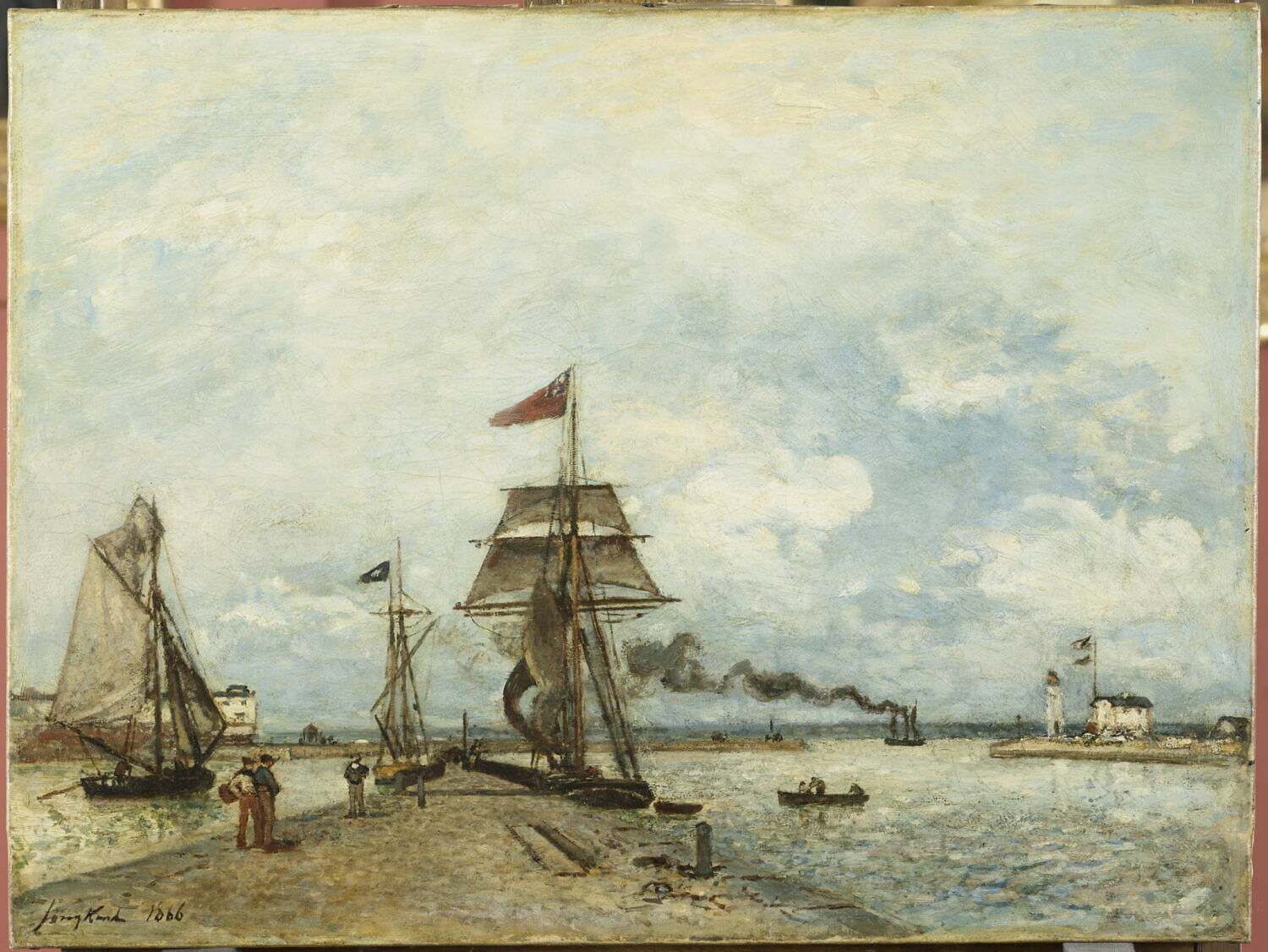 Entrée du port de Honfleur, Jongkind, Johan Barthold, 3e quart du XIXe siècle (1866)