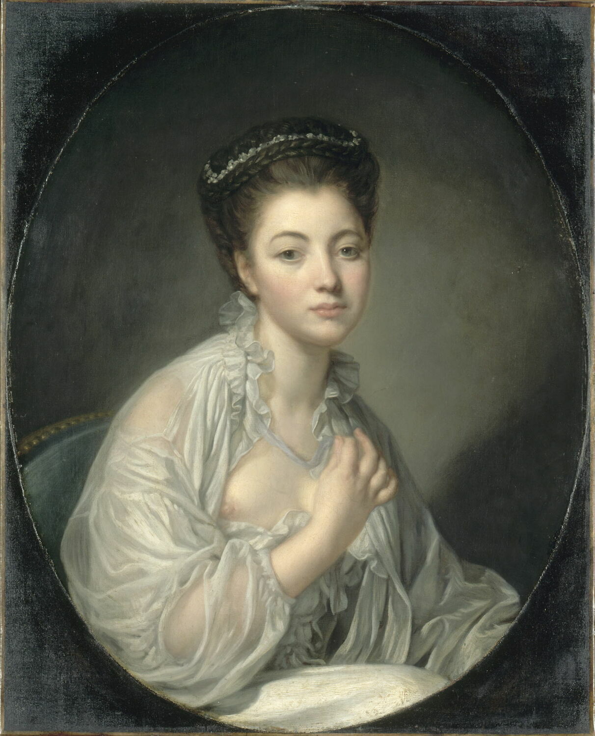 Portrait de jeune femme., Greuze, Jean-Baptiste, 2e moitié du XVIIIe siècle