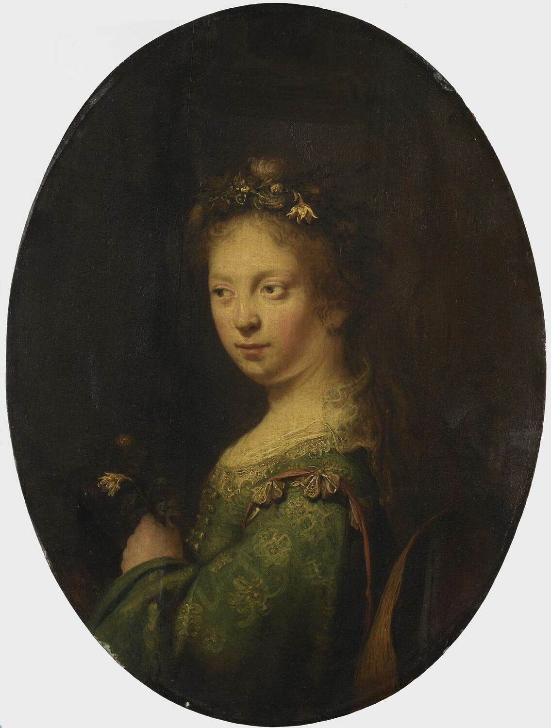 Jeune Bergère en Flore, Flinck, Govert, XVIIe siècle (1600 - 1700)