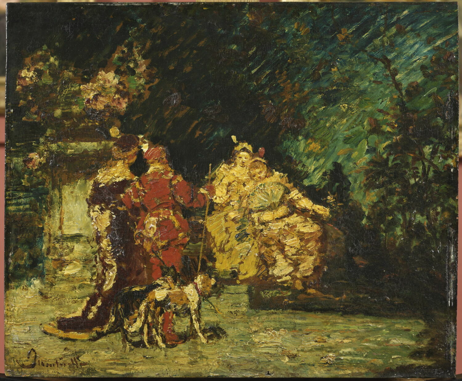 La Visite, Monticelli, Adolphe Joseph, 2e moitié du XIXe siècle