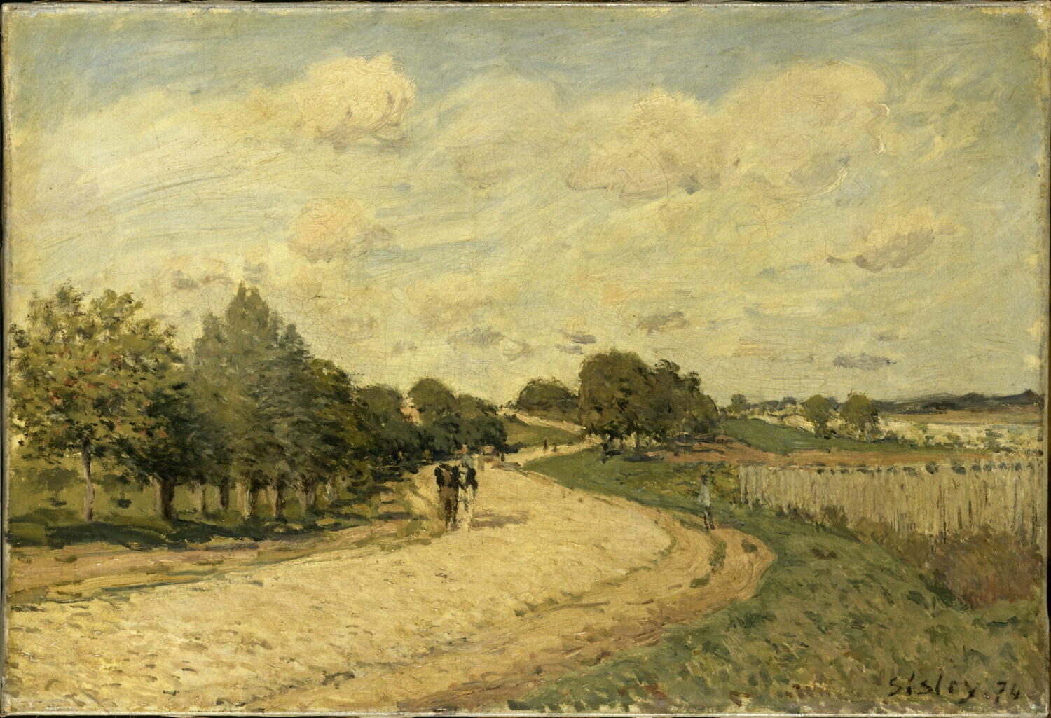 La route de Mantes, Sisley, Alfred, 3e quart du XIXe siècle (1874)